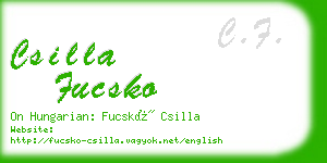 csilla fucsko business card